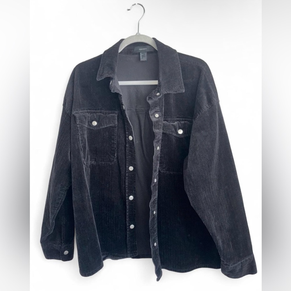 Forever 21 Black Corduroy Shirt